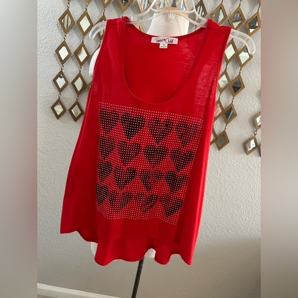Red Bling 💎 Tank Top 🖤